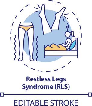 Restless legs syndrome concept icon