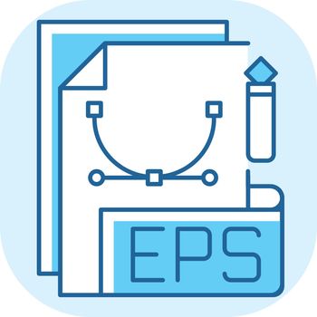 EPS file blue RGB color icon