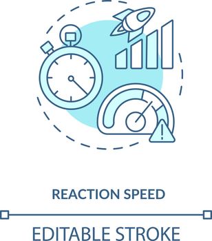 Reaction speed concept icon