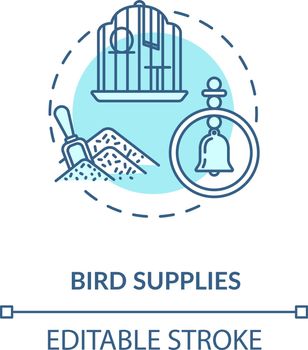 Bird supplies concept icon