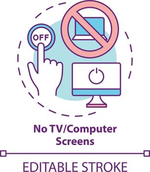 No TV and computer screen concept icon