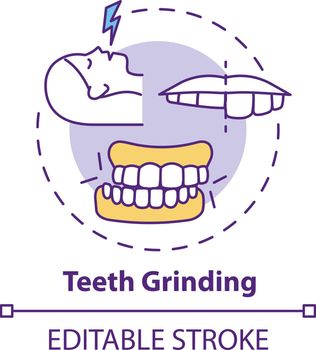 Teeth grinding concept icon
