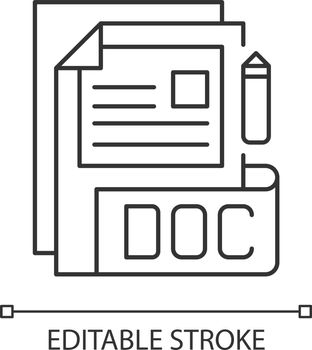 DOC file pixel perfect linear icon