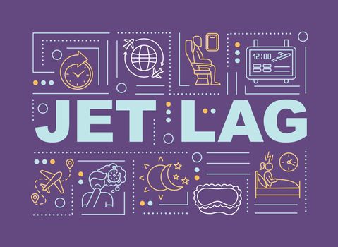 Jet lag word concepts banner