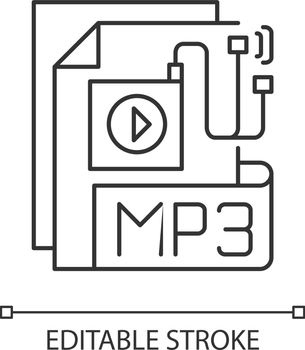 MP3 Audio file pixel perfect linear icon