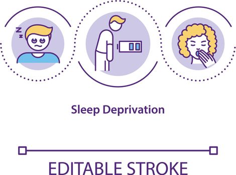 Sleep deprivation concept icon