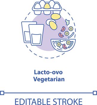 Lacto ovo vegetarian concept icon