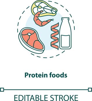 Protein foods concept icon