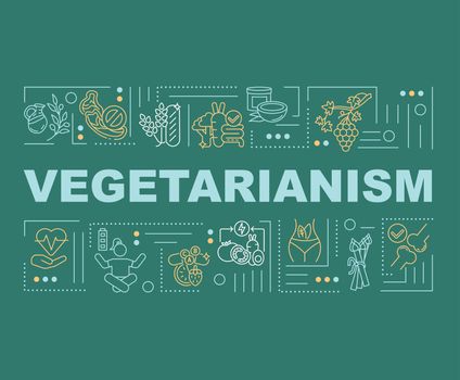 Vegetarianism word concepts banner