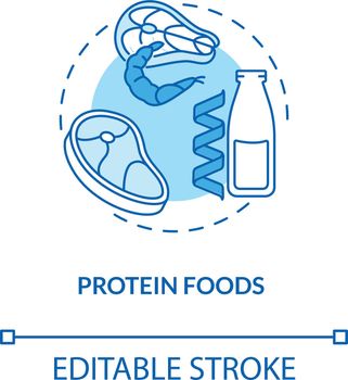 Protein foods concept icon