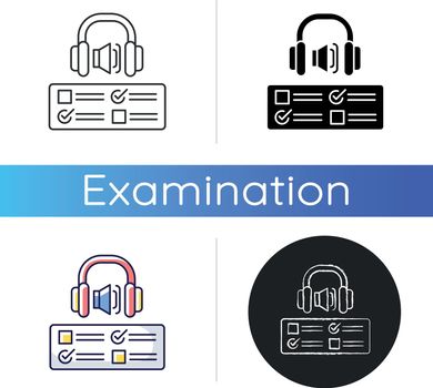 Listening examination icon