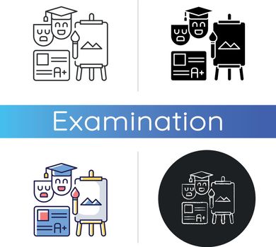 Creative certification exam icon