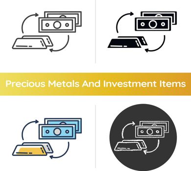 Precious metals sale icon
