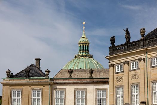 Amalienborg, the palace and residence in Copenhagen of the queen of Denmark.