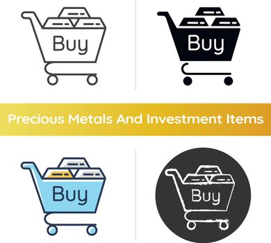 Precious metals purchase icon