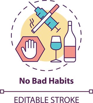 No bad habits concept icon