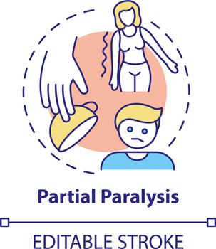 Partial paralysis concept icon