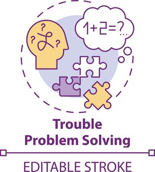 Trouble problem solving concept icon