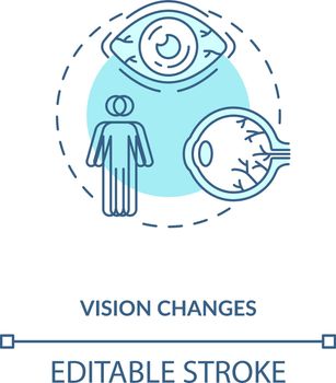 Vision changes concept icon