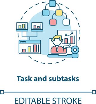 Task and subtasks concept icon