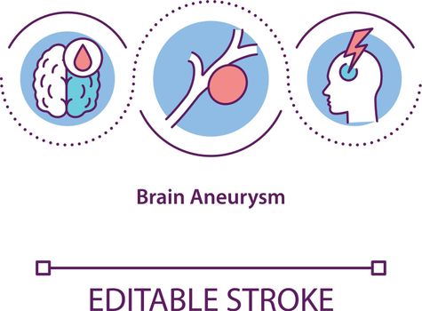 Brain aneurysm concept icon