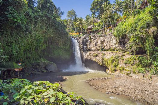 Tegenungan Waterfall near Ubud, Bali, Indonesia. Tegenungan Waterfall is a popular destination for tourists visiting Bali, Indonesia