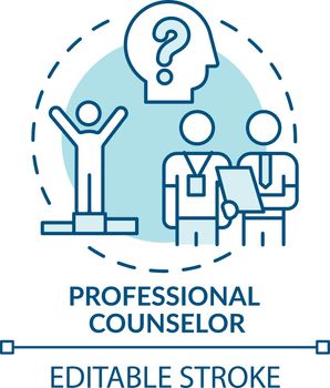 Professional counselor concept icon