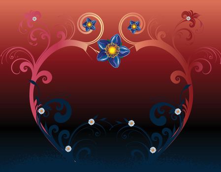 Floral color ornament vector image