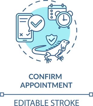 Confirm appointment concept icon