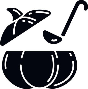 Pumpkin soup black glyph icon