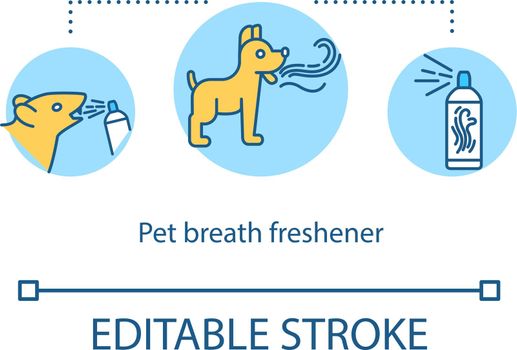 Pets breath freshener concept icon