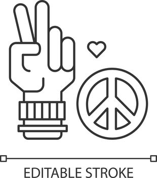 Peace pixel perfect linear icon