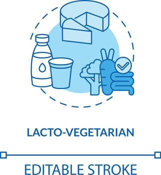 Lacto vegetarian concept icon