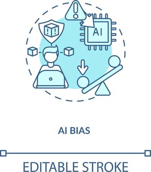 AI bias concept icon