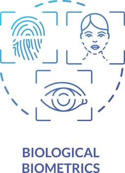 Biological biometrics concept icon