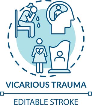 Vicarious trauma concept icon