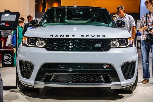 FRANKFURT - SEPT 2015: Land Rover Range Rover presented at IAA I