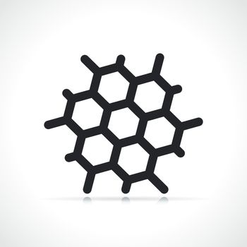 honeycomb black and white icon