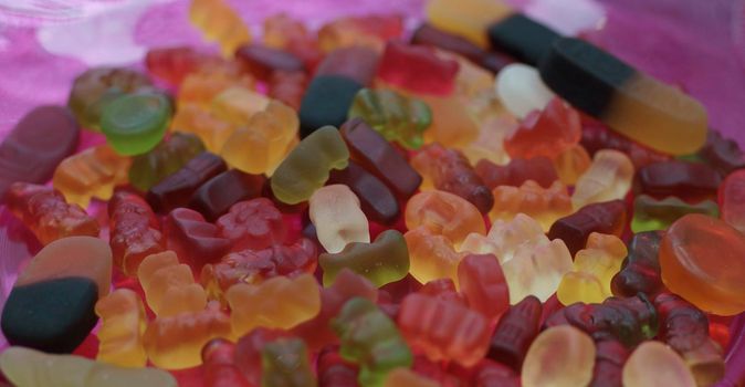 Jelly gummy sweeties assorted