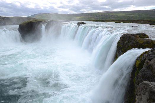 Godafoss Waterfall in Iceland Summer