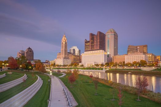 View of downtown Columbus Ohio Skyline