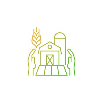 Farmers support gradient linear vector icon