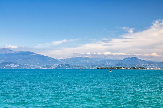 Garda Lake azure turquoise water