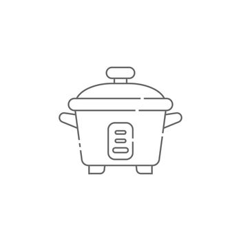 Rice cooker icon flat design illustration template