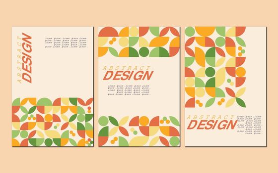 Geometric covers set. Neo geo, retro style. Modern abstract set of vector geometric template for brochures, flyers, covers, posters, cards, business, advertising.