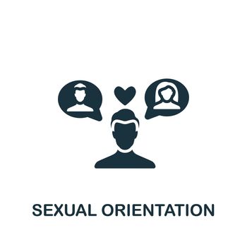 Sexual Orientation icon. Monochrome simple Lgbt icon for templates, web design and infographics