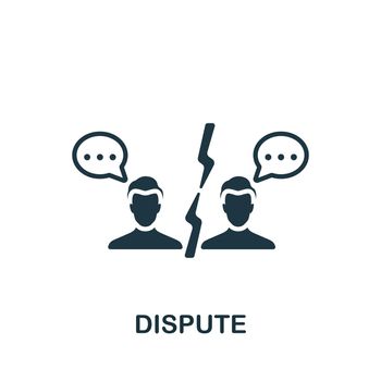 Dispute icon. Monochrome simple Personality icon for templates, web design and infographics