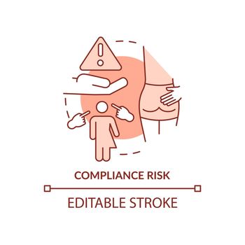 Compliance risk terracotta concept icon