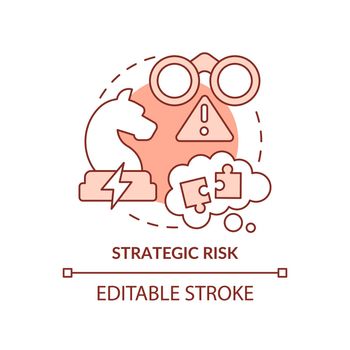 Strategic risk terracotta concept icon
