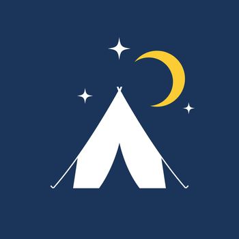 Camping tent logo